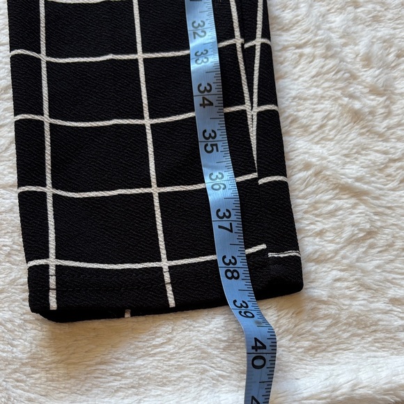 Black/White Print Slim Pants with Elastic Waist - Picture 11 of 12